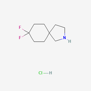 molecular formula C9H16ClF2N B1436345 8,8-Difluoro-2-azaspiro[4.5]decane hydrochloride CAS No. 1780964-59-1