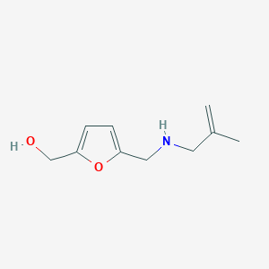 molecular formula C10H15NO2 B1436347 (5-{[(2-Methylprop-2-en-1-yl)amino]methyl}furan-2-yl)methanol CAS No. 1592519-59-9