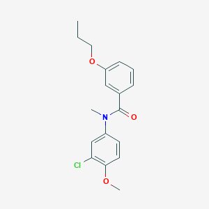 molecular formula C18H20ClNO3 B14363486 N-(3-Chloro-4-methoxyphenyl)-N-methyl-3-propoxybenzamide CAS No. 90234-49-4