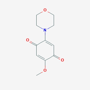 molecular formula C11H13NO4 B14363525 2-Methoxy-5-(morpholin-4-yl)cyclohexa-2,5-diene-1,4-dione CAS No. 90433-69-5