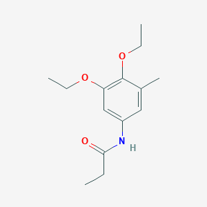 molecular formula C14H21NO3 B14363526 N-(3,4-Diethoxy-5-methylphenyl)propanamide CAS No. 90257-13-9