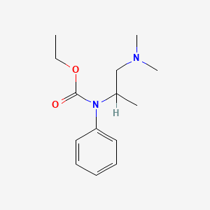 molecular formula C14H22N2O2 B14363561 Ethyl N-(2-(dimethylamino)-1-methylethyl)carbanilate CAS No. 93432-68-9