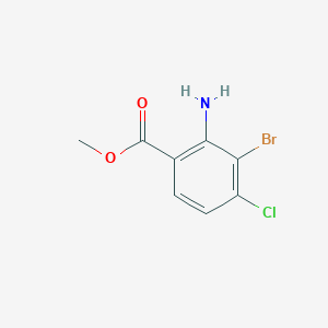 molecular formula C8H7BrClNO2 B1436357 Methyl 2-amino-3-bromo-4-chlorobenzoate CAS No. 1379330-15-0