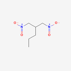 molecular formula C6H12N2O4 B14363597 1-Nitro-2-(nitromethyl)pentane CAS No. 90485-88-4