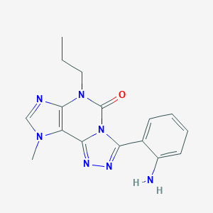 5H-1,2,4-Triazolo(3,4-i)purin-5-one, 6,9-dihydro-3-(2-aminophenyl)-9-methyl-6-propyl-