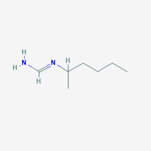 molecular formula C7H16N2 B14363634 N'-hexan-2-ylmethanimidamide CAS No. 90304-17-9