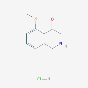 molecular formula C10H12ClNOS B14363672 5-methylsulfanyl-2,3-dihydro-1H-isoquinolin-4-one;hydrochloride CAS No. 90265-85-3