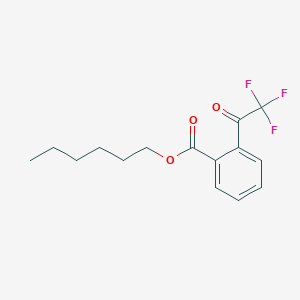 molecular formula C15H17F3O3 B14363693 Benzoic acid, (trifluoroacetyl)-, hexyl ester CAS No. 93095-71-7