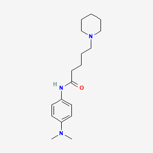 molecular formula C18H29N3O B14363710 N-[4-(Dimethylamino)phenyl]-5-(piperidin-1-yl)pentanamide CAS No. 90279-49-5