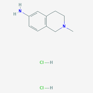 molecular formula C10H16Cl2N2 B1436372 二甲基-1,2,3,4-四氢异喹啉-6-胺二盐酸盐 CAS No. 2139294-76-9