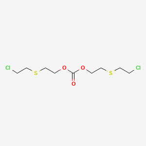 molecular formula C9H16Cl2O3S2 B14363721 Bis[2-(2-chloroethylsulfanyl)ethyl] carbonate CAS No. 90436-58-1