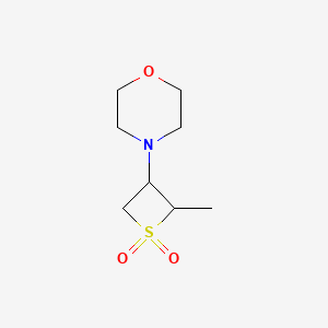 molecular formula C8H15NO3S B14363778 4-(2-Methyl-1,1-dioxidothietan-3-yl)morpholine CAS No. 92351-01-4