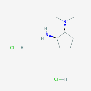 molecular formula C7H18Cl2N2 B1436378 (1R,2R)-1-N,1-N-dimethylcyclopentane-1,2-diamine dihydrochloride CAS No. 1807914-23-3