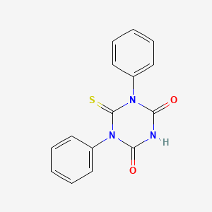 molecular formula C15H11N3O2S B14363790 1,5-Diphenyl-6-sulfanylidene-1,3,5-triazinane-2,4-dione CAS No. 91234-98-9
