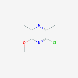 molecular formula C7H9ClN2O B14363805 Pyrazine, 2-chloro-6-methoxy-3,5-dimethyl- CAS No. 91678-71-6
