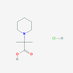 molecular formula C9H18ClNO2 B1436381 2-Methyl-2-(piperidin-1-yl)propanoic acid hydrochloride CAS No. 24007-14-5