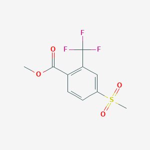 molecular formula C10H9F3O4S B1436383 4-甲磺酰基-2-(三氟甲基)苯甲酸甲酯 CAS No. 1951440-91-7