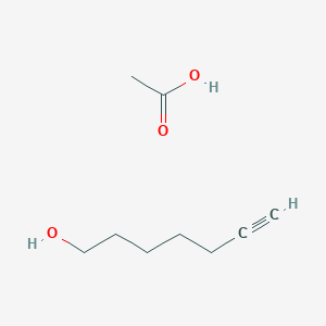 molecular formula C9H16O3 B14363855 Acetic acid;hept-6-yn-1-ol CAS No. 93184-64-6