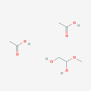 molecular formula C7H16O7 B14363860 Acetic acid;1-methoxyethane-1,2-diol CAS No. 95332-39-1