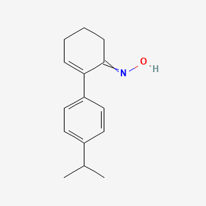 molecular formula C15H19NO B14363883 N-[2-(4-propan-2-ylphenyl)cyclohex-2-en-1-ylidene]hydroxylamine CAS No. 90735-86-7