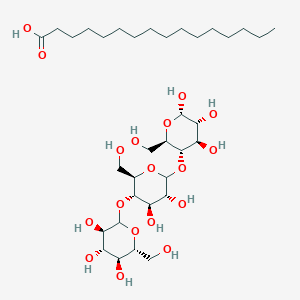 molecular formula C34H64O18 B1436390 Dextrin palmitate (corn; 20000 MW) CAS No. 83271-10-7