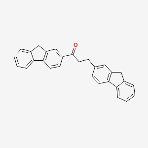 molecular formula C29H22O B14363911 1,3-Di(9H-fluoren-2-yl)propan-1-one CAS No. 91187-75-6