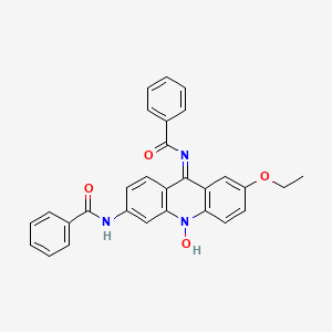 molecular formula C29H23N3O4 B14363913 N-(6-Benzamido-2-ethoxy-10-hydroxyacridin-9(10H)-ylidene)benzamide CAS No. 95299-77-7