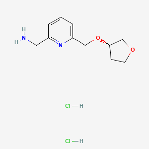 molecular formula C11H18Cl2N2O2 B1436392 (S)-(6-(((tetrahydrofuran-3-yl)oxy)methyl)pyridin-2-yl)methanamine dihydrochloride CAS No. 2044796-66-7