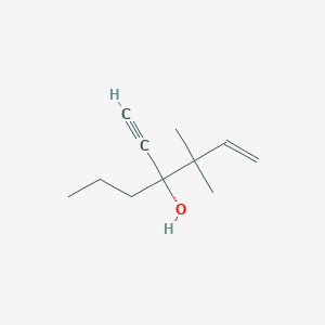 molecular formula C11H18O B14363943 4-Ethynyl-3,3-dimethylhept-1-en-4-ol CAS No. 90315-93-8