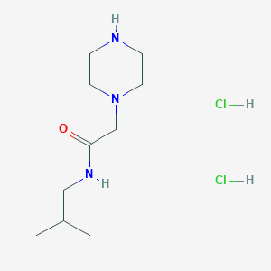 molecular formula C10H23Cl2N3O B1436397 N-(2-methylpropyl)-2-(piperazin-1-yl)acetamide dihydrochloride CAS No. 2059948-34-2