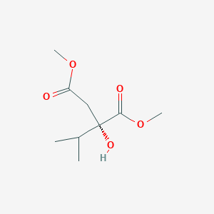 molecular formula C9H16O5 B14363974 Dimethyl (2S)-2-hydroxy-2-(propan-2-yl)butanedioate CAS No. 90139-09-6