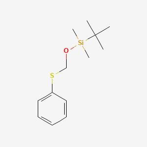 molecular formula C13H22OSSi B14364015 tert-Butyl(dimethyl)[(phenylsulfanyl)methoxy]silane CAS No. 94718-51-1