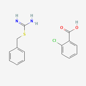molecular formula C15H15ClN2O2S B14364027 benzyl carbamimidothioate;2-chlorobenzoic acid CAS No. 92551-40-1