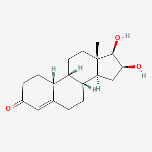molecular formula C18H26O3 B1436403 (8R,9S,10R,13S,14S,16S,17R)-16,17-Dihydroxy-13-methyl-6,7,8,9,10,11,12,13,14,15,16,17-dodecahydro-1H-cyclopenta[a]phenanthren-3(2H)-one CAS No. 24815-96-1