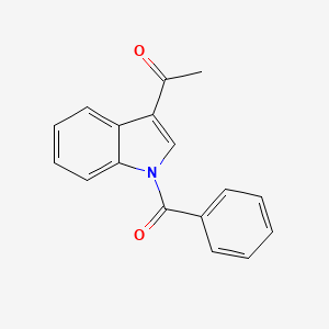 molecular formula C17H13NO2 B14364045 1H-Indole, 3-acetyl-1-benzoyl- CAS No. 90539-81-4