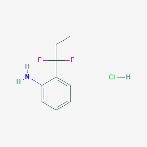 molecular formula C9H12ClF2N B1436405 2-(1,1-二氟丙基)苯胺盐酸盐 CAS No. 2060034-77-5