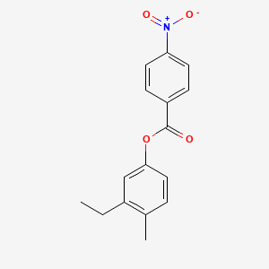 molecular formula C16H15NO4 B14364087 3-Ethyl-4-methylphenyl 4-nitrobenzoate CAS No. 92963-86-5