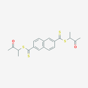 molecular formula C20H20O2S4 B14364103 Bis(3-oxobutan-2-yl) naphthalene-2,6-dicarbodithioate CAS No. 92827-64-0