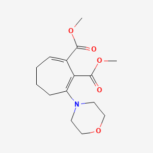 molecular formula C15H21NO5 B14364126 Dimethyl 3-(morpholin-4-yl)cyclohepta-2,7-diene-1,2-dicarboxylate CAS No. 92703-13-4