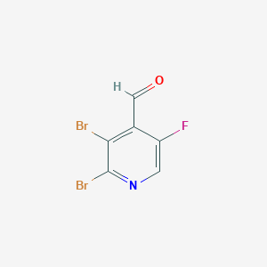 molecular formula C6H2Br2FNO B1436413 2,3-Dibromo-5-fluoropyridine-4-carbaldehyde CAS No. 2168936-15-8
