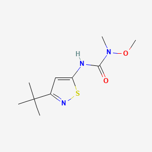 molecular formula C10H17N3O2S B14364137 N'-(3-tert-Butyl-5-isothiazolyl)-N-methoxy-N-methylurea CAS No. 95882-64-7