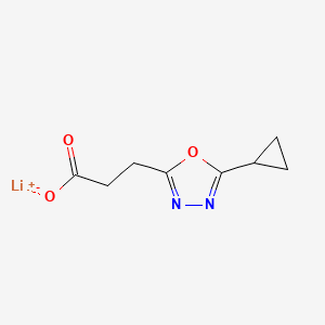 molecular formula C8H9LiN2O3 B1436414 Lithium(1+) ion 3-(5-cyclopropyl-1,3,4-oxadiazol-2-yl)propanoate CAS No. 2031261-01-3