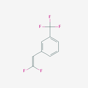 molecular formula C9H5F5 B14364146 Benzene, 1-(2,2-difluoroethenyl)-3-(trifluoromethyl)- CAS No. 90605-29-1