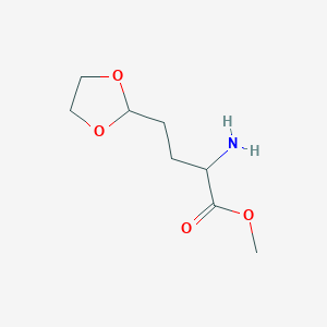 molecular formula C8H15NO4 B1436418 2-氨基-4-(1,3-二氧杂环-2-基)丁酸甲酯 CAS No. 2059931-97-2