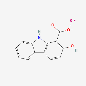 molecular formula C13H8KNO3 B14364219 Potassium 2-hydroxy-9H-carbazole-1-carboxylate CAS No. 96566-70-0