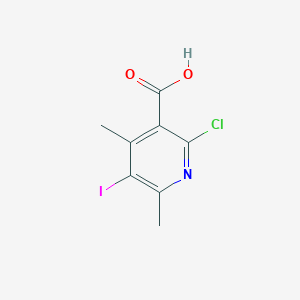 molecular formula C8H7ClINO2 B1436423 2-Chloro-5-iodo-4,6-dimethylpyridine-3-carboxylic acid CAS No. 2197057-50-2