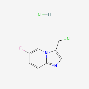 molecular formula C8H7Cl2FN2 B1436427 3-(Chloromethyl)-6-fluoroimidazo[1,2-a]pyridine hydrochloride CAS No. 2060032-25-7