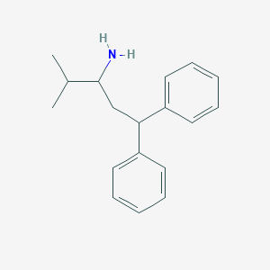 molecular formula C18H23N B14364282 4-Methyl-1,1-diphenylpentan-3-amine CAS No. 93948-25-5