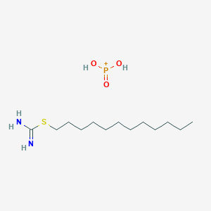 molecular formula C13H30N2O3PS+ B14364291 dihydroxy(oxo)phosphanium;dodecyl carbamimidothioate CAS No. 90691-86-4