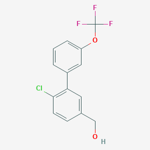 molecular formula C14H10ClF3O2 B1436430 6-氯-3'-(三氟甲氧基)联苯-3-甲醇 CAS No. 1261501-45-4